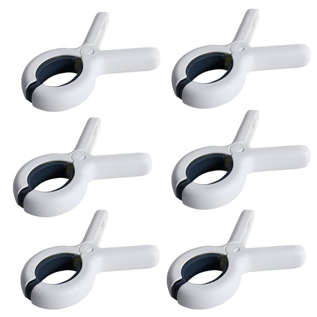 Klemmen 6 stuks - Wasknijpers - 6 stuks - Wit en blauw 100% kunststof en dus roestvrij | Laten geen afdrukken achter