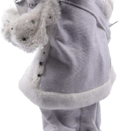 Luxe Afgewerkte Kerst Decoratie | Kerstversiering | 57 CM | Grijs | Handgemaakt Kerstpop |