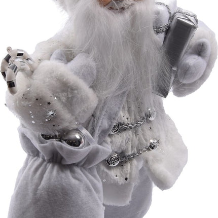 Luxe Afgewerkte Kerst Decoratie | Kerstversiering | 57 CM | Grijs | Handgemaakt Kerstpop |