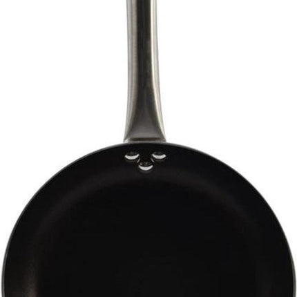Zilver/zwarte koekenpan met anti-aanbak laag 28 cm - Keukenbenodigdheden - Kookbenodigdheden - Koken - Vlees/pannenkoeken braden/bakken - Pannen - Aluminium koekenpannen