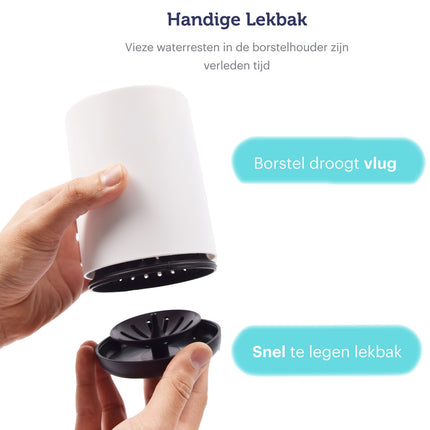 Toiletborstel met houder - Roestvrij WC Borstel met houder - Toiletborstel met houder - Toiletborstel in houder - Hygiënisch - Ventilatieroosters - Toiletborstel met houder vrijstaand - Size 33x14 cm