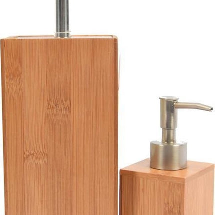 Bamboe toiletborstel met zeepdispenser