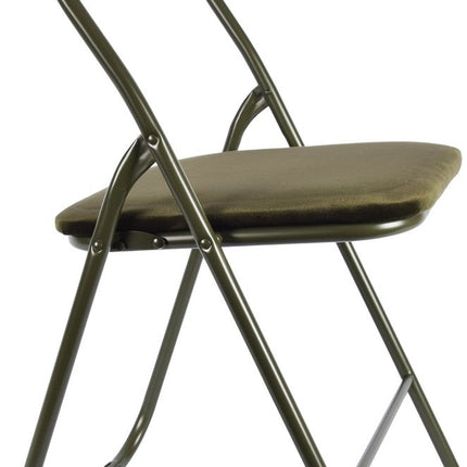 6x Klapstoel met zithoogte van 43 cm Vouwstoel velvet zitvlak en rug bekleed - stoel - tafelstoel- tafelstoel - klapstoel - Velvet klapstoel - Luxe klapstoel - Met kussentjes - Stoelen - Klapstoelen - Stoeltje - Premium chair Groen
