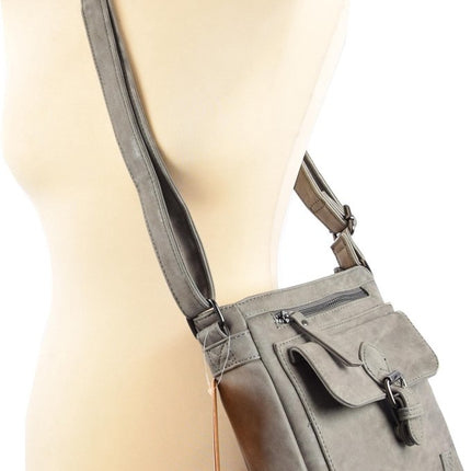 Schoudertas - Crossbodytas - tassen - tassen dames - tassen kopen - tassen hengsel - tassen Grijs - Dames tas - handtas - handtassen - handtas dames - handtassen dames - handtas Grijs - WDL-3182