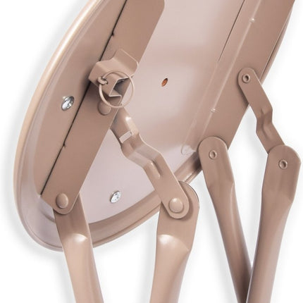 Deluxe Vouwkrukje 45 cm -  Velvet Vouwstoel - Lichtgewicht Vouwkrukje Beige