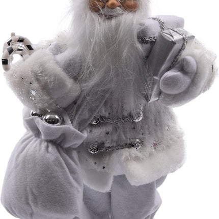 Luxe Afgewerkte Kerst Decoratie | Kerstversiering | 57 CM | Grijs | Handgemaakt Kerstpop |
