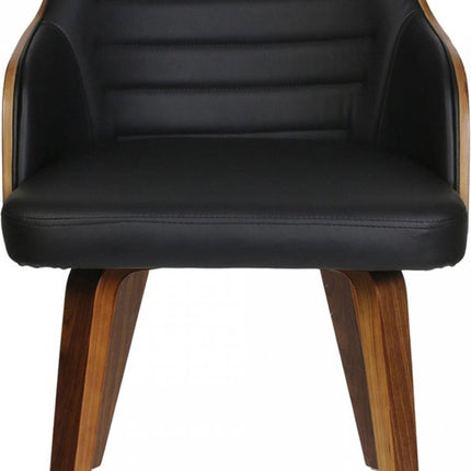 Eetkamerstoel industrieel cognac - Eetkamerstoelen met armleuningen - Eco leer stoel waterafstotend - Eetkamerstoel met armleuning