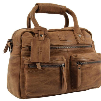 Bicky Bernard Handtas omhang Hand & Schoudertas Western Bag Camel - Cognac