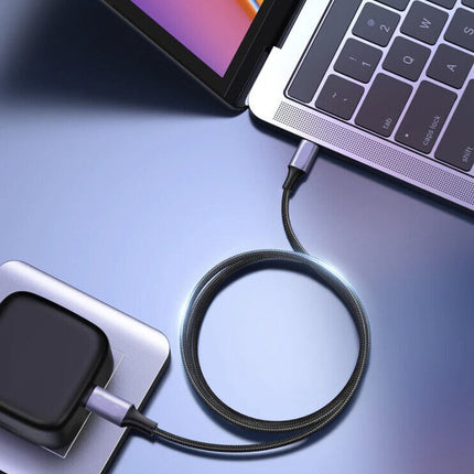 USB C naar USB C Kabel 100W PD 20V/5A autolader , USB Type C Nylon Snel Opladen Data Kabel Compatibel met iPad Pro 2020, MacBook Air 2020/2019, OnePlus 8/ 7Pro, Google Pixel 4/3 enz. (2M)