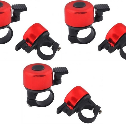 Aluminium Fietsbel Rood – Mini Fietsbel voor Racefiets, Kinderfiets & Stadsfiets – Beste Fietsbel Geluid – Universele & Goedkope Fietsaccessoire