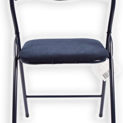 Klapstoel 43 cm zithoogte - Tafelstoel Blauw- Velvet klapstoeltjes - Luxe klapstoelen 