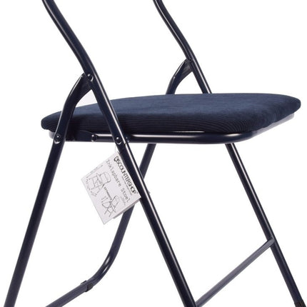 Klapstoel 43 cm zithoogte - Tafelstoel Blauw- Velvet klapstoeltjes - Luxe klapstoelen 