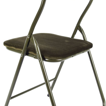6x Klapstoel met zithoogte van 43 cm Vouwstoel velvet zitvlak en rug bekleed - stoel - tafelstoel- tafelstoel - klapstoel - Velvet klapstoel - Luxe klapstoel - Met kussentjes - Stoelen - Klapstoelen - Stoeltje - Premium chair Groen
