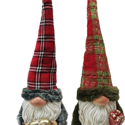 2x Kerst kabouter in schattig design | 12x10x50 |tuinkabouter voor kerst decoratie |decoratieve kabouter kamerdecoratie voor binnen en buiten |dwerg klein
