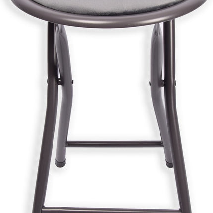 Vouwkrukje Velvet Zitvlak Bekleed - Grijs 45 cm 