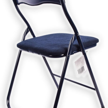 Klapstoel 43 cm zithoogte - Tafelstoel Blauw- Velvet klapstoeltjes - Luxe klapstoelen 