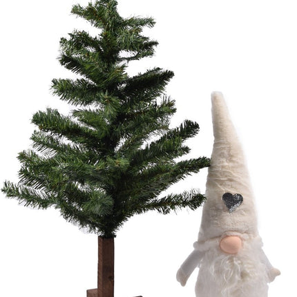 Gnome kerstkabouter | Kerstdecoratie voor binnen | Kabouter Gnome Dwerg Kerst WIT 23X15X85 cm