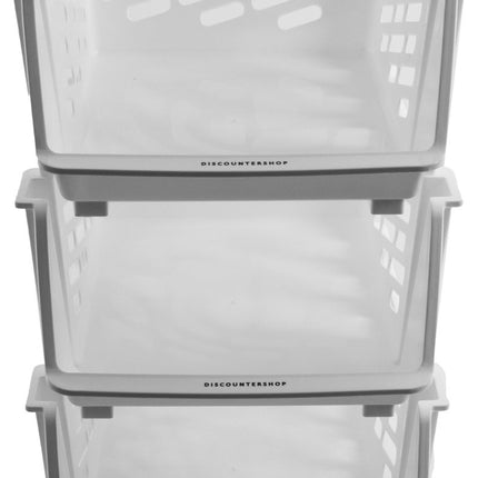 3 x Groentemand | Fruitmand | Multifunctionele Mand - Wit