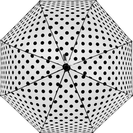 Paraplu polka dot en streepdessin Koepelparaplu Transparant PVC Ø 86 CM trouw -