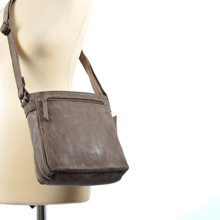 Schoudertas - Crossbodytas - tassen - tassen dames - tassen kopen - tassen hengsel - tassen Bruin- Dames tas - handtas - handtassen - handtas dames - handtassen dames - handtas Bruin - WDL-3182