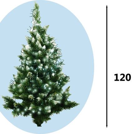 Compleet kerstboom met decoratie set | alles in één | Kerstboom 180 cm natuurlijke houten stam |Kerstverlichting 384 Led | 45 set kerstballen met piek Goud | met kerstbalhaakjes 50 stuks