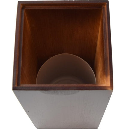 Toiletborstel hout 8mm dik - toiletborstels- WC Bamboe Donker kleur - Toiletborstelhouder met WC-Borstelhouder - Houten Borstelhouder - donkerbruin