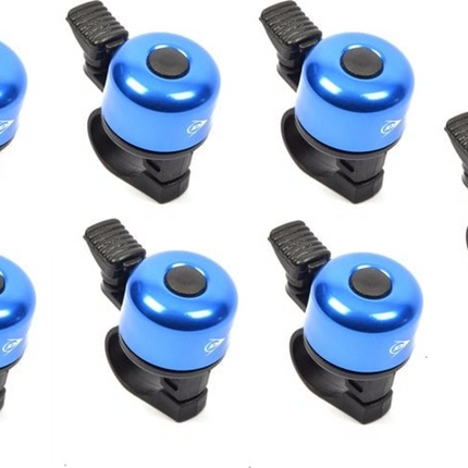 Mini Fietsbel 50 mm Blauw – Universele Fietsbel voor Racefiets, Stadsfiets & Kinderfiets – Lichtgewicht & Luide Bel – Fietsaccessoires