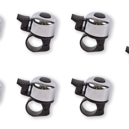 Mini Fietsbel voor Kinderfiets 3.4 cm Zwart & Zilver – Compact & Helder Geluid – Universele Aluminium Bel – Fietsaccessoires & Fietsonderdelen voor Kinderen
