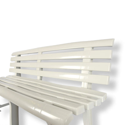 Tuinbank | Bankje | Wit | Parkbankje | Kunststof | Buitenbank | 145cm*72cm*49cm