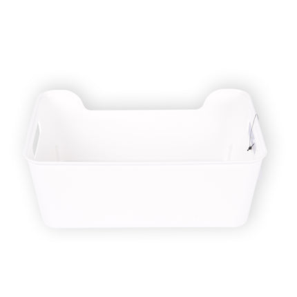 1x Compacte Stijlvolle Opbergmand van Wit Plastic | Lichtgewicht | 1 Liter Capaciteit | 17,5cm x 27cm x 11cm