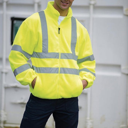Dunlop - Reflector vest - Waarschuwing vest - hoge reflector veiligheid jas met zakken - SIZE XXL