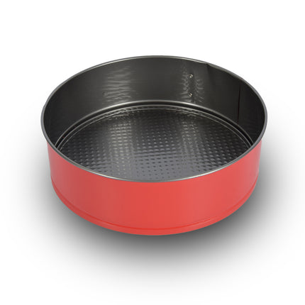 Springvorm | 25cm*8cm*7.5cm | Taartvorm | Rood en zilver | Taartdecoratie | Metaal | Bakvorm | PFAS Vrij