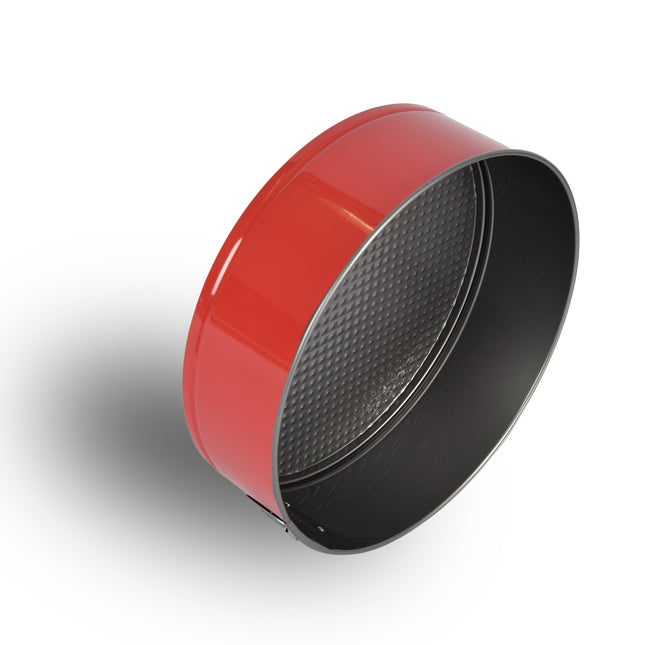 Springvorm | 25cm*8cm*7.5cm | Taartvorm | Rood en zilver | Taartdecoratie | Metaal | Bakvorm | PFAS Vrij