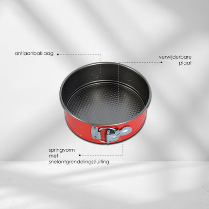 Duurzame Rode en Zilveren Bakvorm - Perfect voor Bakken en Braden - 6.50 x 18.50 cm