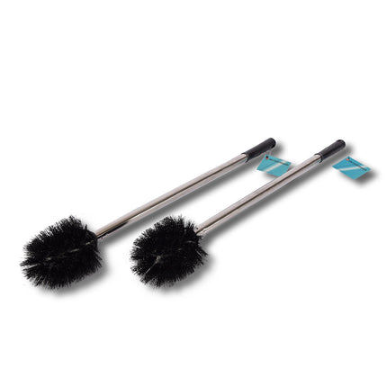Stijlvolle WC borstel | Toiletborstel | Zwart |  Schoonmaakartikelen | Set van 2 | Badkameraccessoires | 8,00 x 8,00 x 54,00 cm 