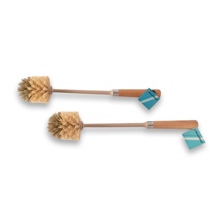 Set Van 2 | WC borstel | Toiletborstel | wit/bruin/beige | Badkameraccessoires | Kunstof | Schoonmaakartikelen | WC-reiniger | 44cm*9cm*9cm