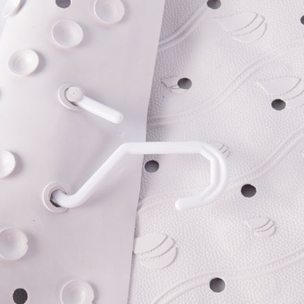 Complete Set van Witte Badmatten in Natuurlijk Rubber | Antislip Douchematten | 76cm x 36cm | 8 Stuks