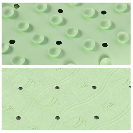 Badmat Set - Groene Badkamer Mat en Douchemat - 76x36cm - 100% Natuurlijk Rubber - 2 Stuks