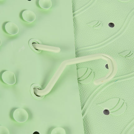 Badmat Set - Groene Badkamer Mat en Douchemat - 76x36cm - 100% Natuurlijk Rubber - 2 Stuks