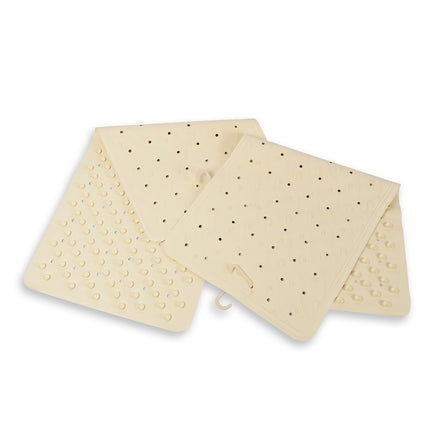 2x | Anti-Schimmel | beige | Badmat | rubber | Badkamer mat | Diameter:102cm | Douchemat | 36cm*76cm