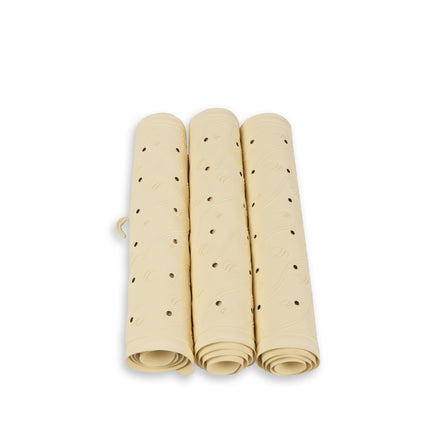 3x | Anti-Schimmel | beige | Badmat | rubber | Badkamer mat | Diameter:102cm | Douchemat | 36cm*76cm
