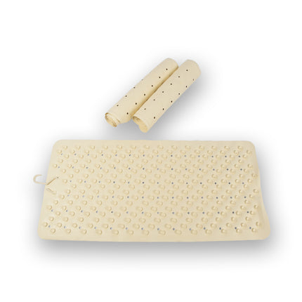 3x | Anti-Schimmel | beige | Badmat | rubber | Badkamer mat | Diameter:102cm | Douchemat | 36cm*76cm