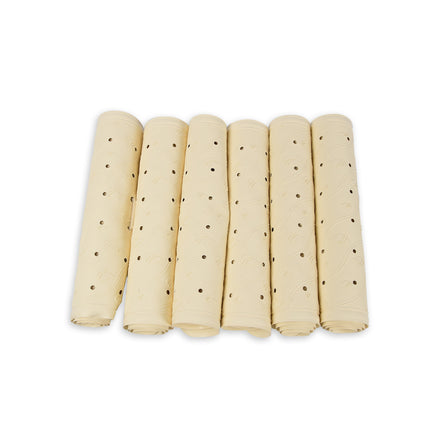 6x | Anti-Schimmel | beige | Badmat | rubber | Badkamer mat | Diameter:102cm | Douchemat | 36cm*76cm