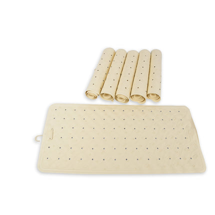 6x | Anti-Schimmel | beige | Badmat | rubber | Badkamer mat | Diameter:102cm | Douchemat | 36cm*76cm