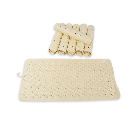 7x | Anti-Schimmel | beige | Badmat | rubber | Badkamer mat | Diameter:102cm | Douchemat | 36cm*76cm