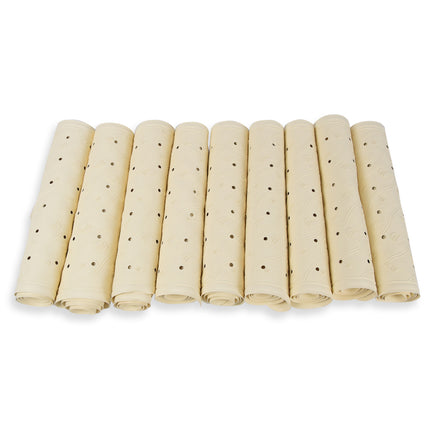 9x | Anti-Schimmel | beige | Badmat | rubber | Badkamer mat | Diameter:102cm | Douchemat | 36cm*76cm
