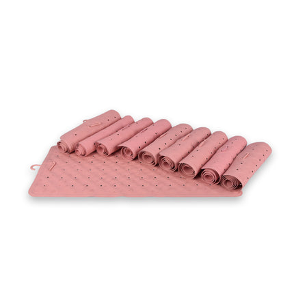 Antislipmat in Roze - 76cm x 36cm - 100% Natuurlijk Rubber - Gewicht: 6,250kg - Set bestaat uit 10 stuks