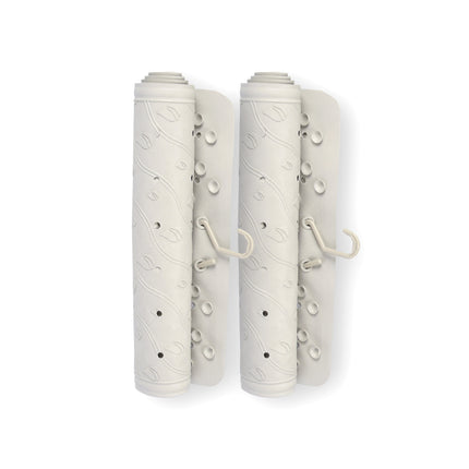 Badkamer Essentiële - 2x Grijze Anti-Schimmel Badmat - Natuurrubber - 76cm x 36cm