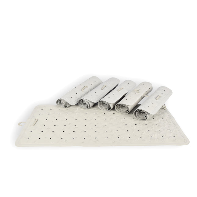 6-pack Grijze Anti-Schimmel Badmatten - Douchemat van Natuurrubber - Duurzaam voor Badkamer - Afmetingen: 76cm x 36cm