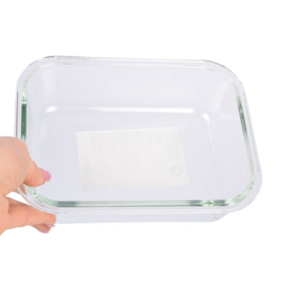 Houd Uw Eten Vers & Stijlvol: 1.04L - Glazen Vershoudbak met Bamboe Deksel - 18cmx13cmx6cm